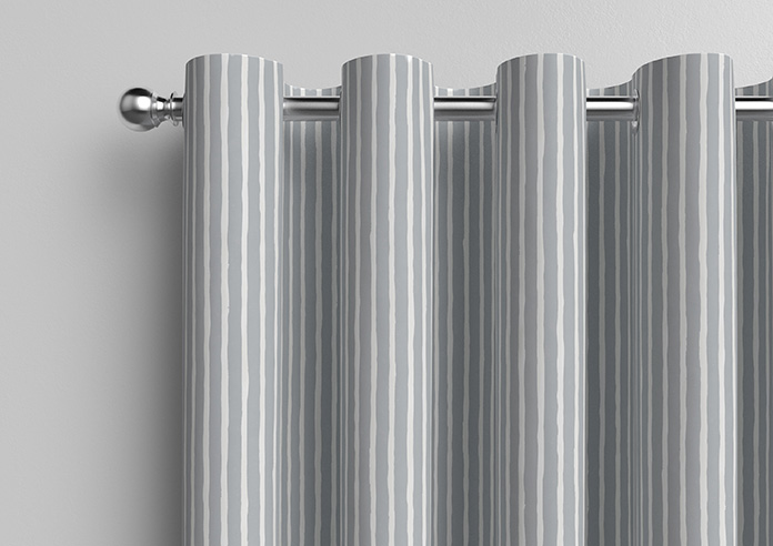 Vintage Stripe, Cool Grey - Made to Measure Curtains - Image 12